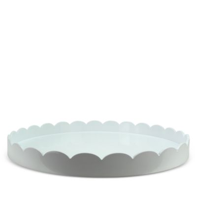 20&amp;quot; Scalloped Lacquer Tray