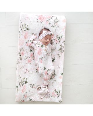  Vintage Pink Rose Changing Pad Cover - Baby