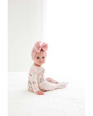 Girls' Vintage Pink Rose Ruffled Footie - Baby