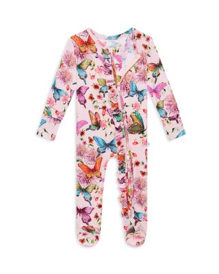 Girls' Butterfly Zip Front Footed Coverall - Baby