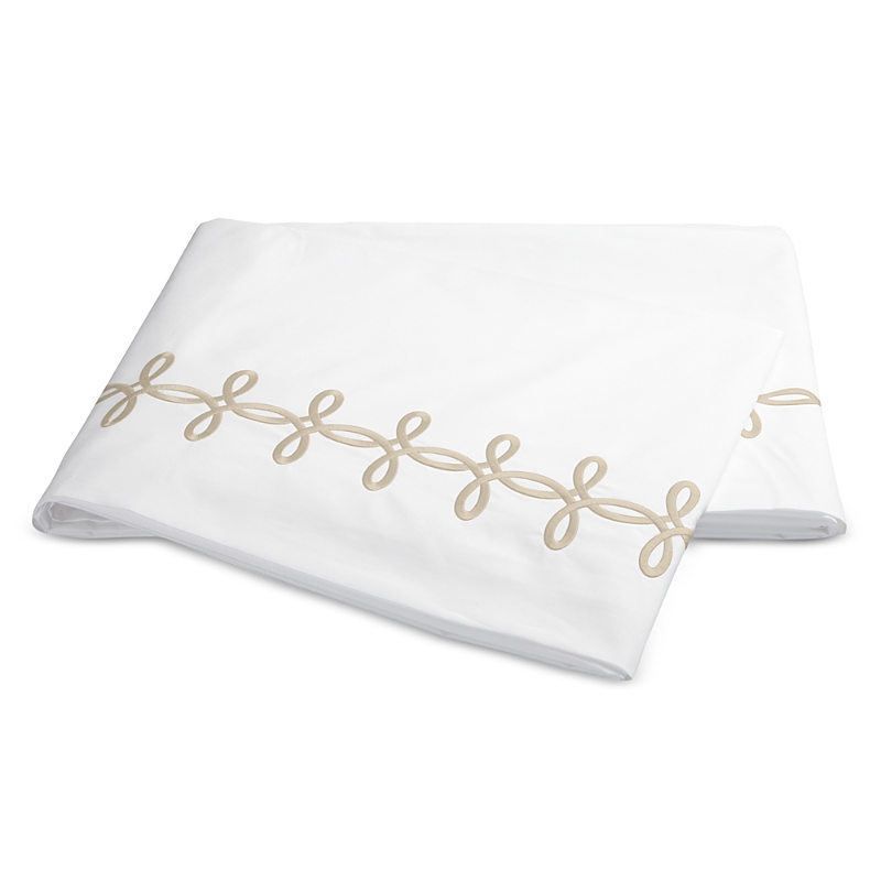Matouk Gordian Knot Percale Flat Sheet, Full/queen In Truffle