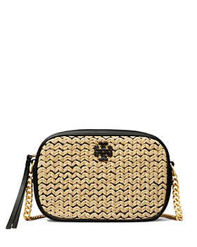 Stitched Woven Straw Bands Cross Body Bag with Adjustable/De (783233)