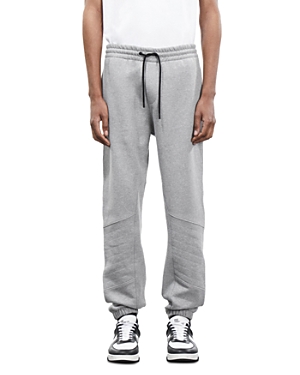 The Kooples Relaxed Fit Elastic Drawstring Jogger Trousers In Grey Melange