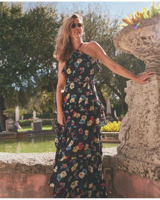 Lauren Ralph Lauren ★【ドレス】Floral Ruffle ette Gown Women's Lauren Ralph Lauren Floral Ruffle-Trim Georgette