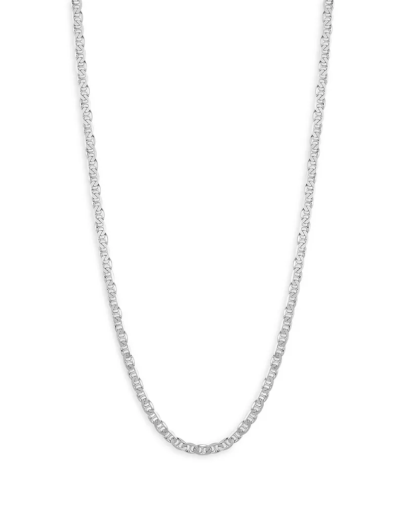 Milanesi And Co Sterling Silver 6mm Mariner Link Chain Necklace, 24