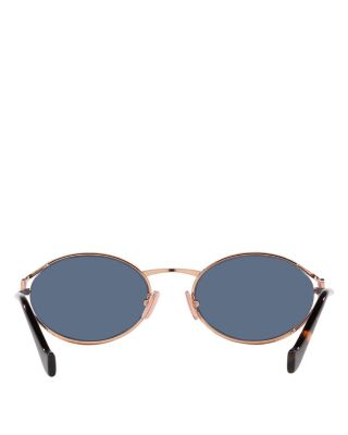 Metal Oval Sunglasses, 54mm