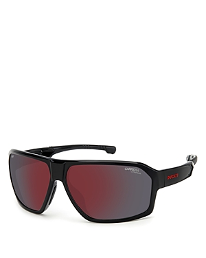Carrera Carduc Rectangular Sunglasses, 66mm In Black/red Gradient