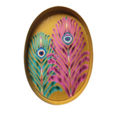 Les Ottomans Peacock Iron Tray