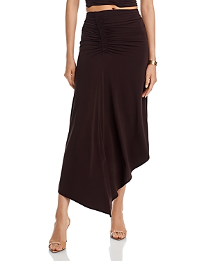 Shop A.l.c Adeline Asymmetrical Skirt In Cocoa