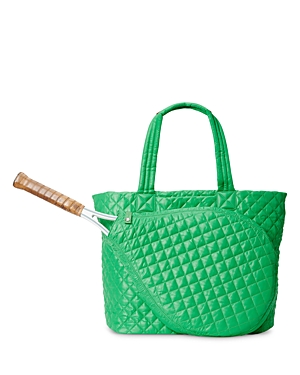 Mz Wallace Tennis Large Metro Tote In Grass/silver