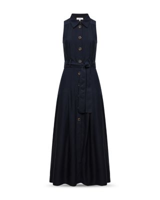 milena midi dress Milena Navy Blue Lace Dress with Short Sleeves