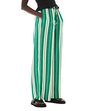 Shop Whistles Bridget Striped Pants In Green Multi