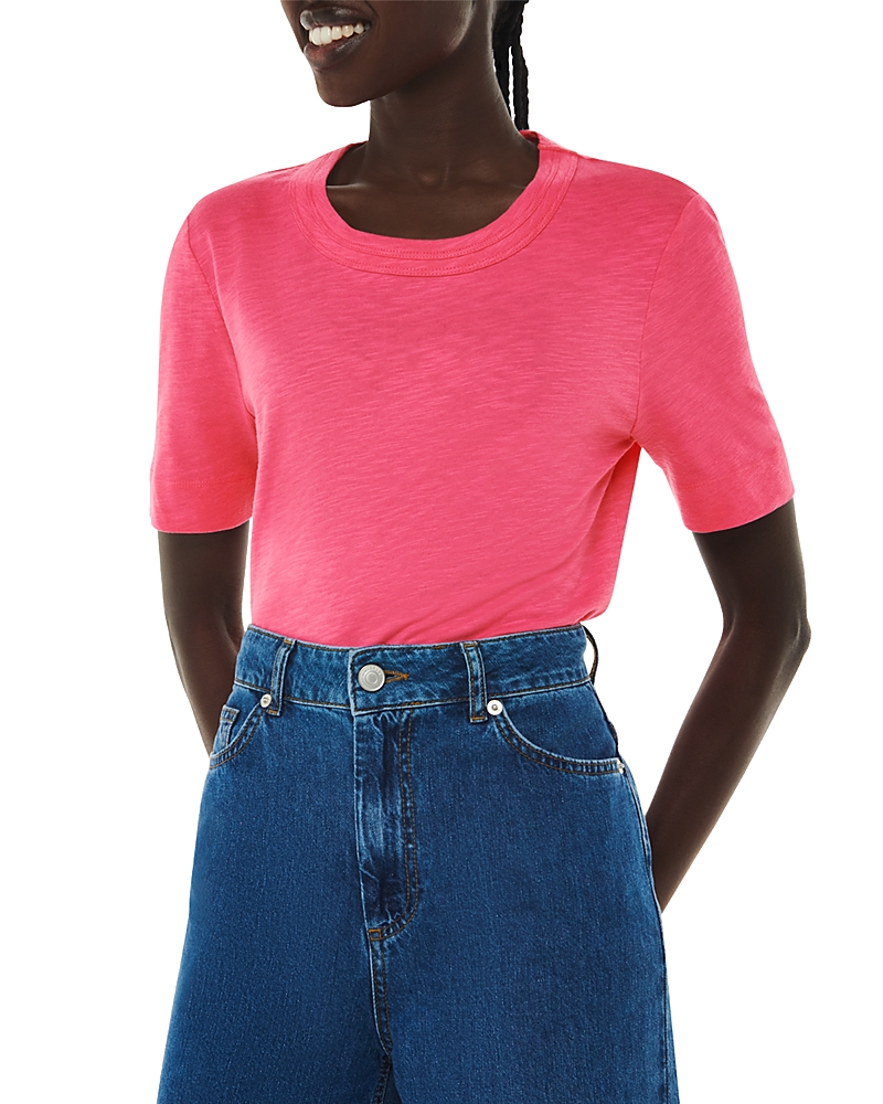 Whistles Rosa Cotton Double Trim Tee
