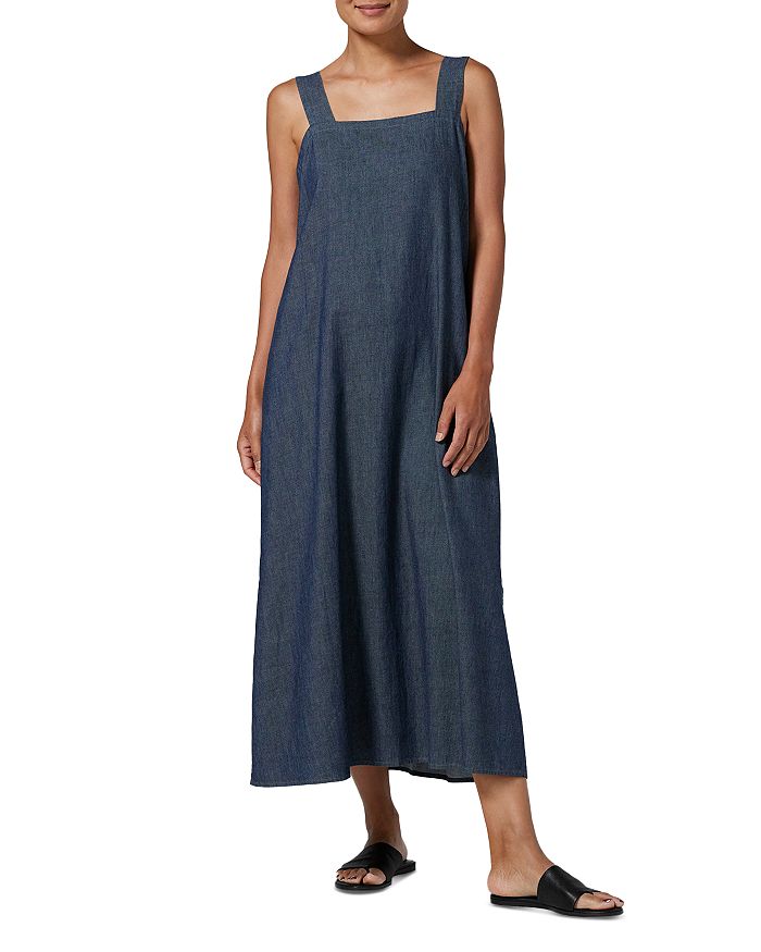 Eileen Fisher Cotton Square Neck Dress | Bloomingdale's