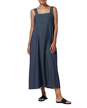eileen fisher cotton square neck dress