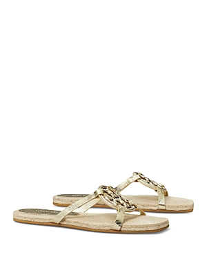 Tory Burch Women's Bombe Miller Espadrille Slide Sandals In Spark Gold