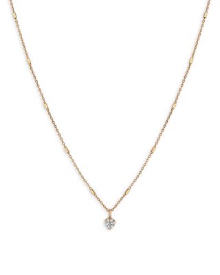 Zoë Chicco - 14k Yellow Gold Prong Set Diamond Necklace, 16"