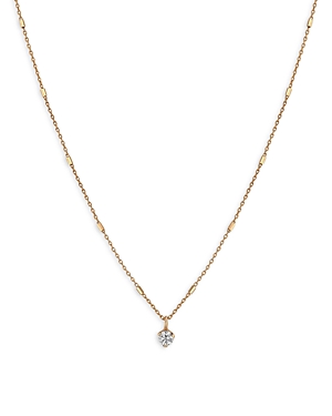 Zoe Chicco 14k Yellow Gold Prong Set Diamond Necklace, 16