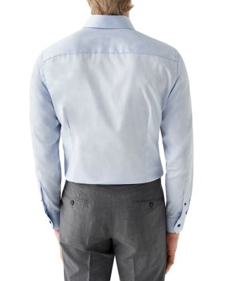 Contemporary Fit Twill Shirt with Contrast Buttons