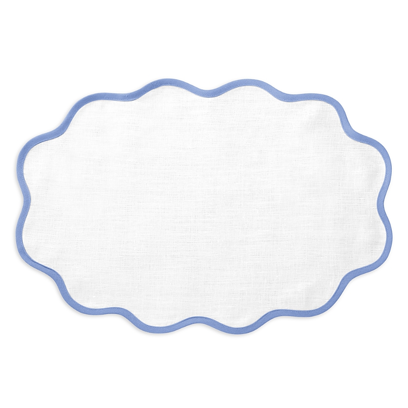 Matouk Casual Couture Scallop Placemats, Set Of 4 In Skyblue
