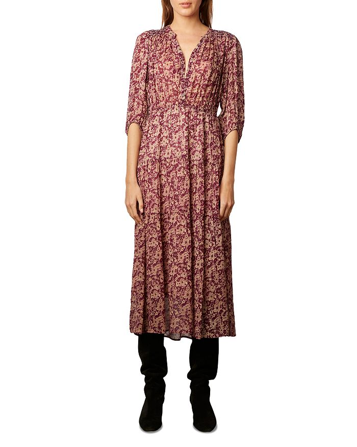 Gerard Darel Jameson Floral Midi Dress | Bloomingdale's