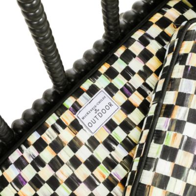 Spindle Check Outdoor Loveseat