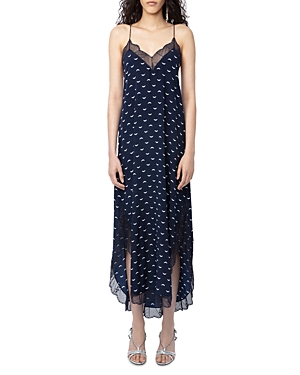 Zadig & Voltaire Ristyl Silk Dress In Marine