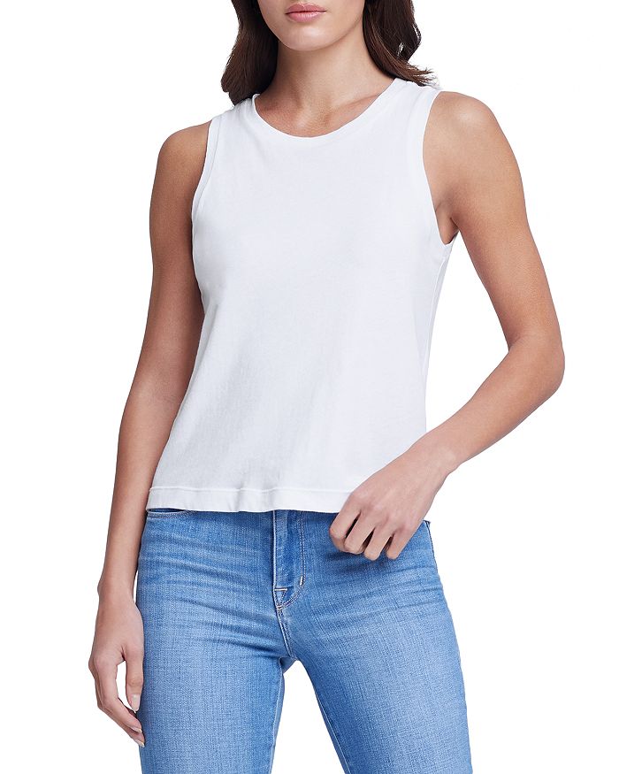 L'AGENCE Mikaela Cotton Tank Top | Bloomingdale's