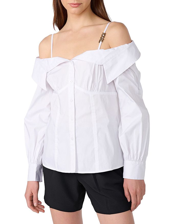 Bloomingdales cold shoulder best sale tops