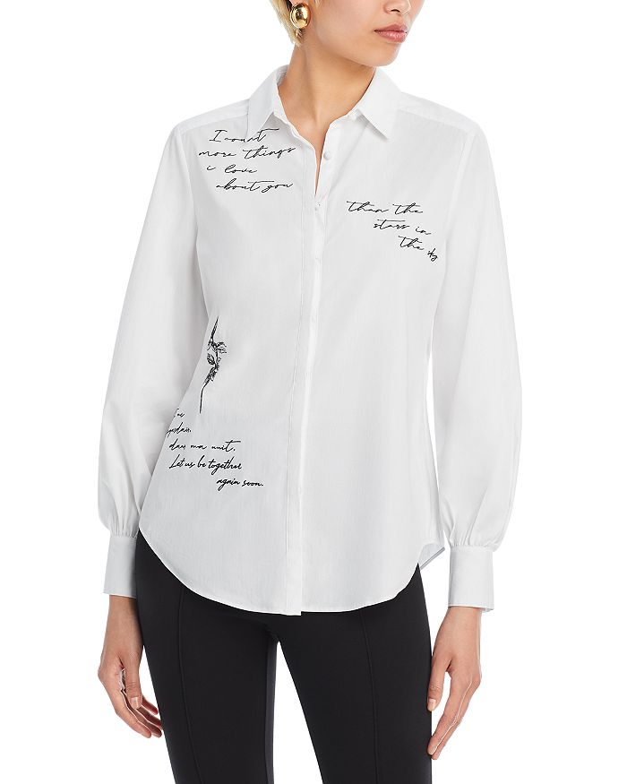 Cinq à Sept Mon Amour Embroidered Shirt | Bloomingdale's