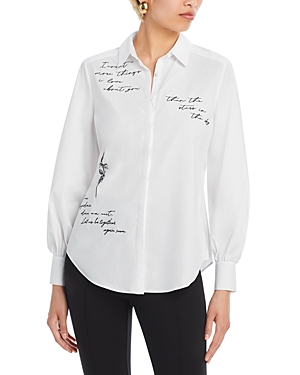 CINQ À SEPT CINQ A SEPT MON AMOUR EMBROIDERED SHIRT
