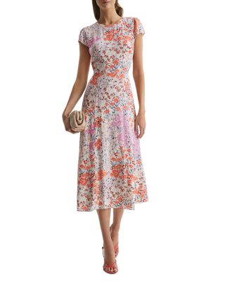 knee length dresses for ladies REISS Arlo Blush Pink Open Back Midi Dress UK 10 – Reliked main image 0