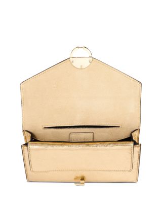 Yza Metallic Leather Shoulder Bag