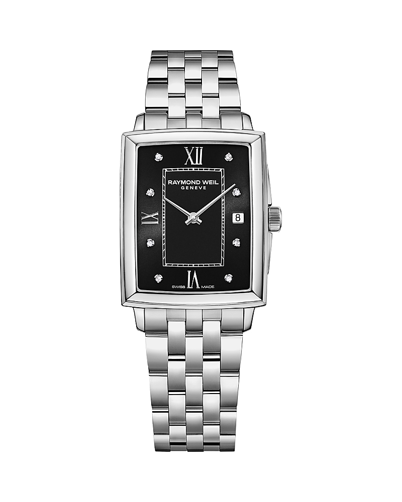 Raymond Weil Women's Toccata Ladies Stainless Steel & Diamond Bracelet Watch In Black/silver