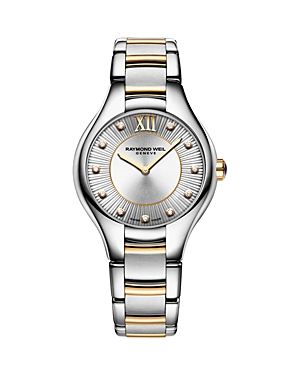 Shop Raymond Weil Noemia Diamond Dial Watch, 32mm In Silver