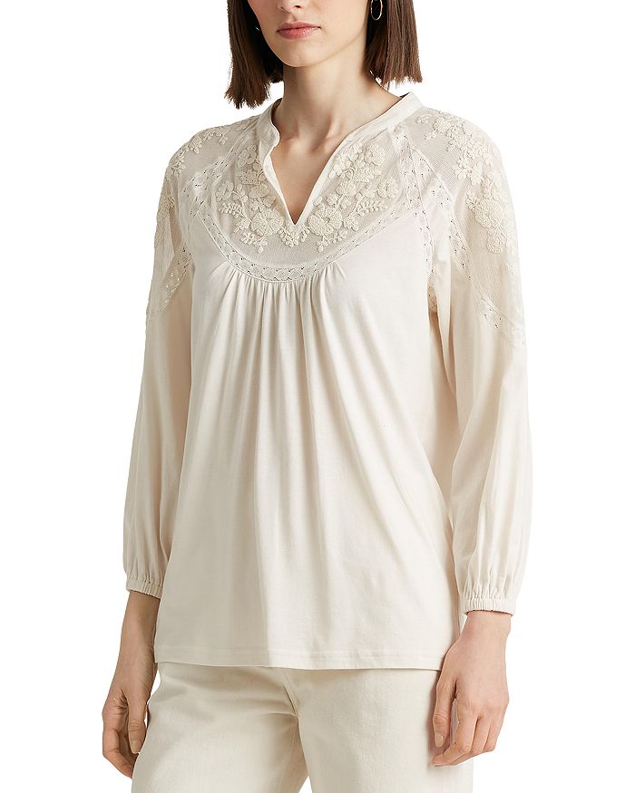 Lucky Brand Embroidered Top - Plus Size Only - Women's Shirts/Blouses in  Olive