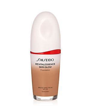 Shiseido Revitalessence Skin Glow Foundation 1 Oz. In 410 Sunstone - Rose Tone For Tan Skin
