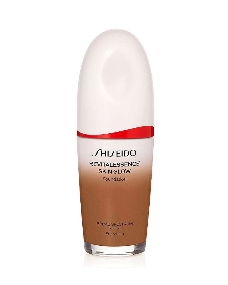 Shiseido Revitalessence Skin Glow Foundation Spf 30 In Topaz - Balanced Tone For Deep-tan Skin