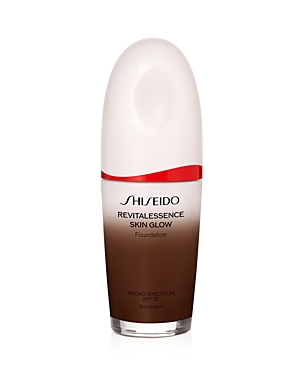 Shop Shiseido Revitalessence Skin Glow Foundation 1 Oz. In 560 Obsidian - Richest Balanced Tone For Deepest Skin