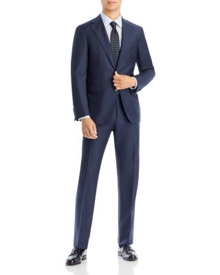 Canali - Capri M&eacute;lange Twill Solid Slim Fit Suit