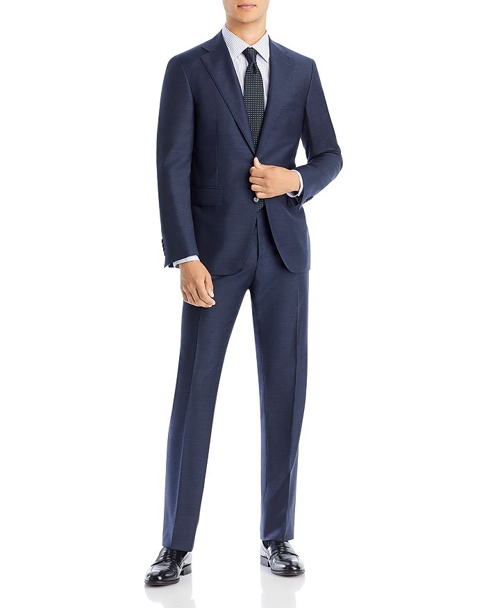 Canali Classic Fit Solid Wool Suit in Black