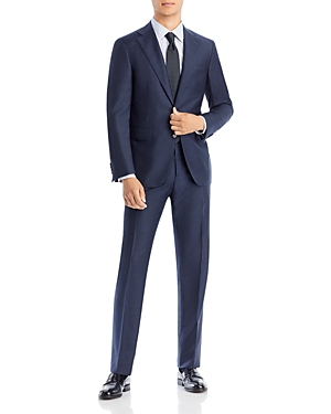 Canali Capri Melange Twill Solid Slim Fit Suit