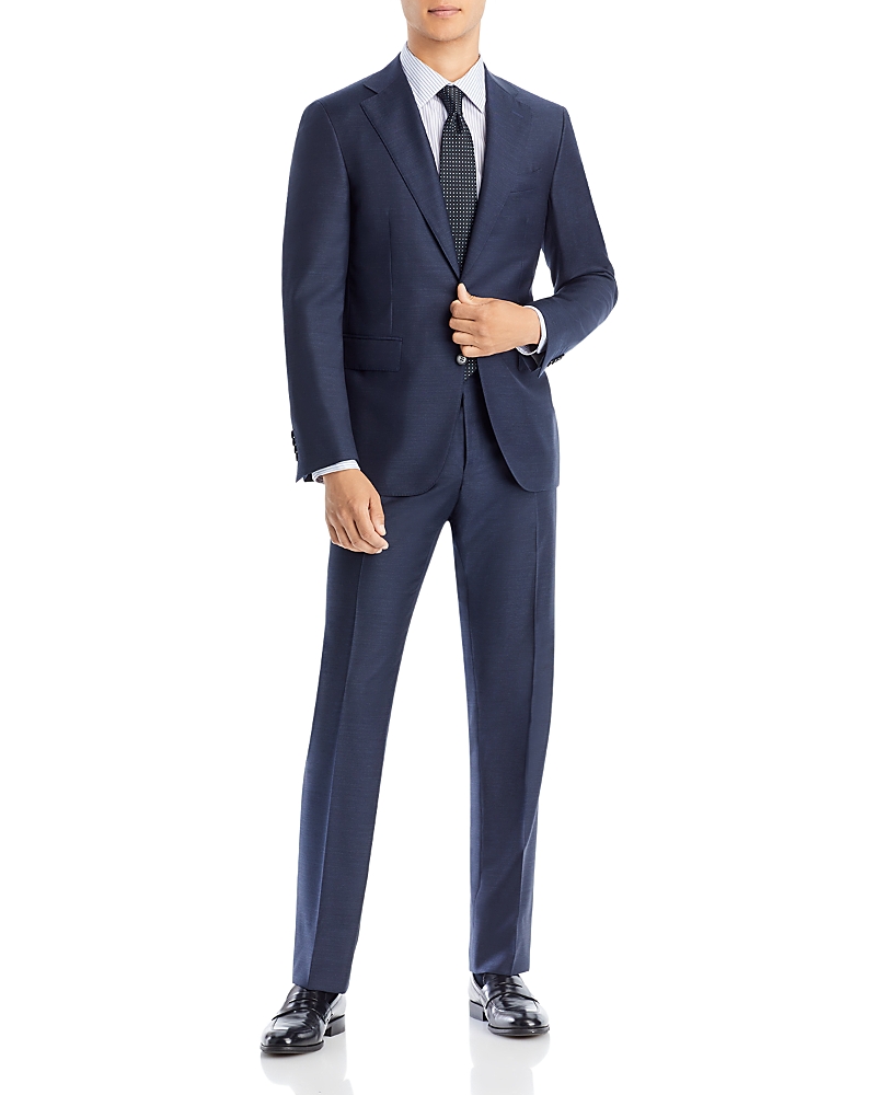 Canali Capri Melange Twill Solid Slim Fit Suit Canali Capri Melange Twill Solid Slim Fit Suit