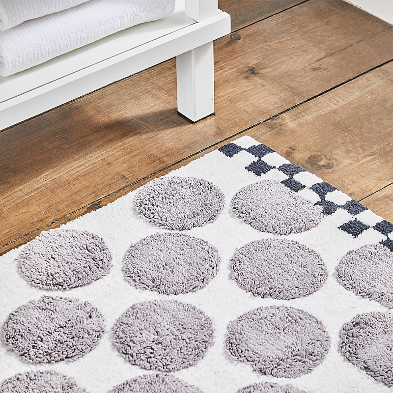Mackenzie-childs Sterling Dot Bath Rug
