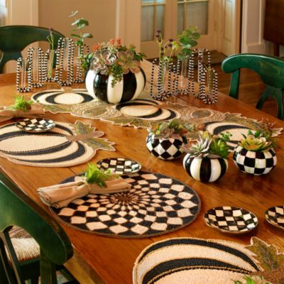 Black & Ivory Kaleidoscope Placemat