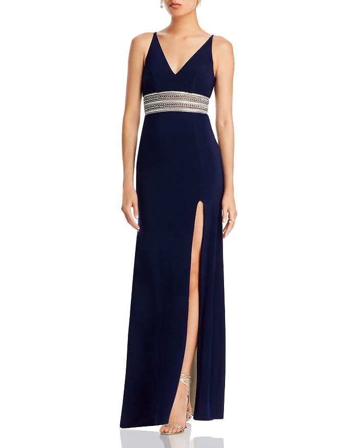 AQUA Embellished-Waist Gown - 100% Exclusive | Bloomingdale's