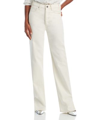 Anine bing white high waisted high rise grommet belted hotsell tapered jeans