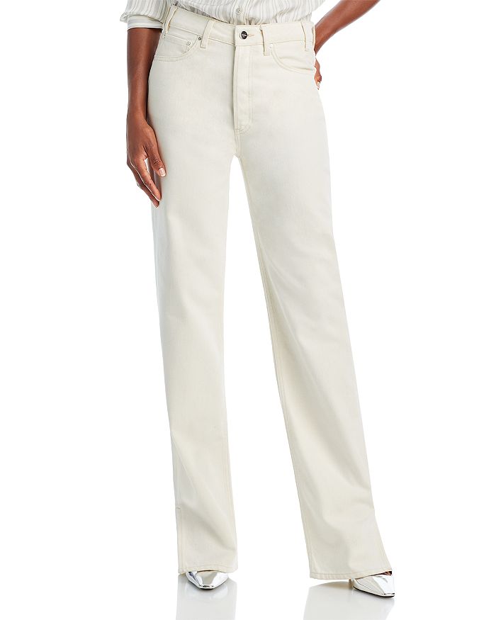 Anine Bing Roy High Rise Jeans in Ecru White | Bloomingdale's