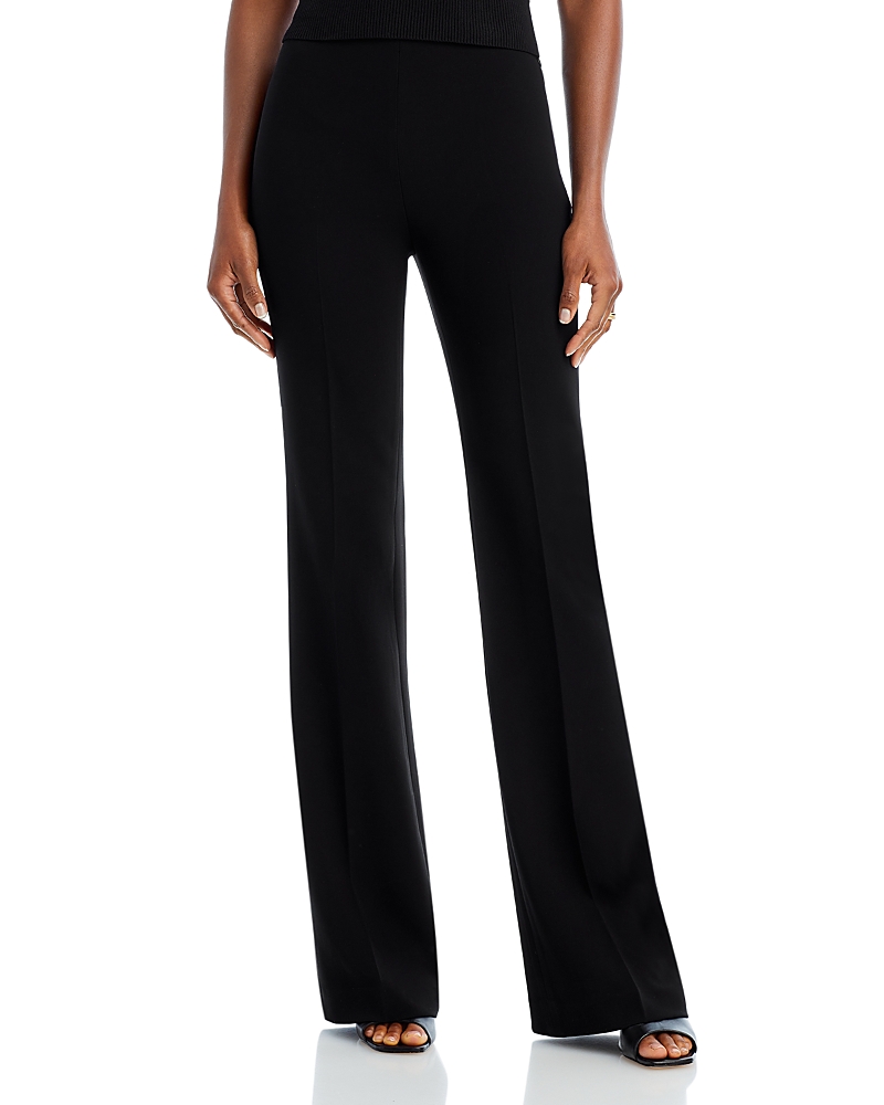 Theory Demitria Admiral Crepe Flare-leg Pants In Black