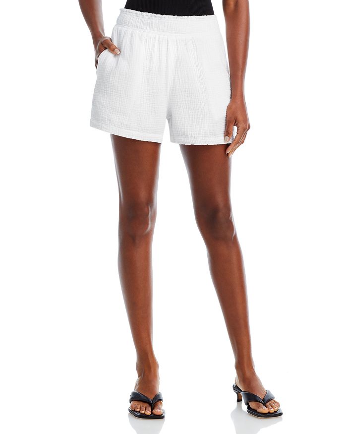 Monrow Cotton Gauze Shorts Bloomingdale's